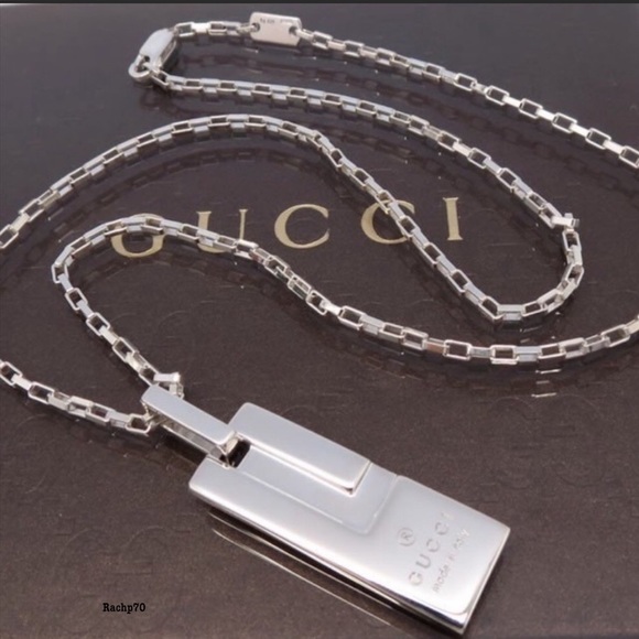 Gucci Jewelry - New Authentic Gucci Trademark Bar Pendant Necklace
